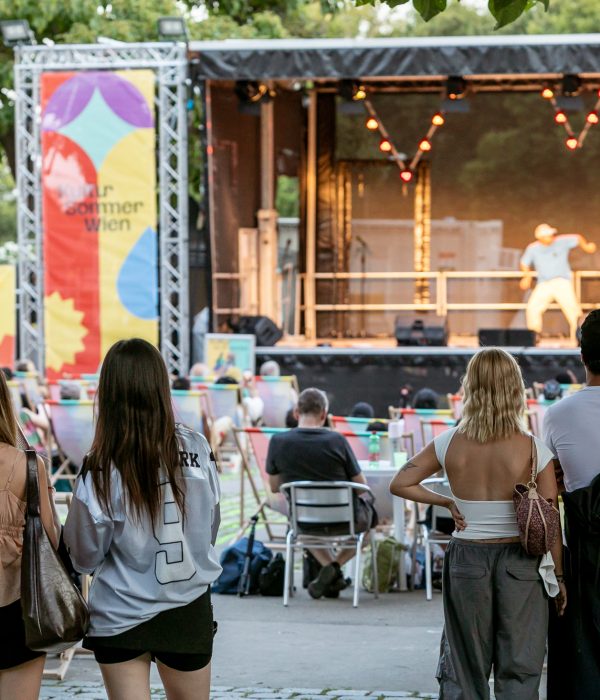 Publikum beim Schrödingerplatz